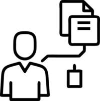 Businessman using computer for document management within Enterprise Resource Planning ERP system illustrating ERP concepts concept as Businessman managing documents on computer Clean Set 2 vector