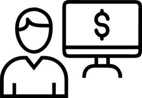Businessman uses computer to manage financial investments focusing on fund management portfolio diversification and investment strategies concept as Businessman manages financial i Clean Set 2 vector