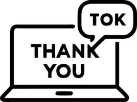 Businessman sends thank you message on laptop display expressing appreciation and gratitude in a digital presentation using technology concept as Businessman sends a thank you mes Clean vector