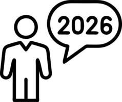 Businessman plans marketing and finance strategies for 2026 goals focusing on business growth with AI technology and environmental care aligning with New Year resolutions and digit Clean vector