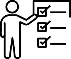 Businessman marks correct sign on document approval project acceptance quality assurance taking assessments questionnaires evaluations online surveys and exams concept as Business Clean vector