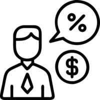 Businessman calculates income and ROI considering interest rates dividends saving retirement compensation fund investment dividend tax stock market saving trade concept as Busines Clean vector