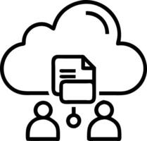 Business technology document management system and cloud storage symbolize efficient workplace solutions for data organization and accessibility concept as Highlights secure docum Clean Set 3 vector