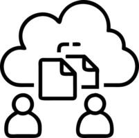 Business technology document management system and cloud storage symbolize efficient workplace solutions for data organization and accessibility concept as Highlights secure docum Clean Set 2 vector