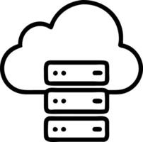 Business technology data center and cloud computing server service symbolizes secure and scalable workplace IT solutions concept as Highlights modern technology for data storage s Clean vector
