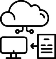 Business technology cloud computing service and data center server symbolize scalable IT solutions for secure workplace infrastructure concept as Highlights modern technology for Clean Set 16 vector