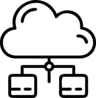 Business technology cloud computing service and data center server symbolize scalable IT solutions for secure workplace infrastructure concept as Highlights modern technology for Clean Set 14 vector