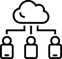 Business technology cloud computing service and data center server symbolize scalable IT solutions for secure workplace infrastructure concept as Highlights modern technology for Clean Set 12 vector