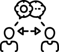 Business process and team brainstorming meeting for project management symbolizes collaboration and creative planning for workplace success concept as Highlights the role of teamw Clean vector