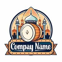 the logo for a company called company name white background vector