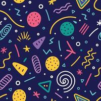seamless pattern with colorful shapes, shapes white background vector