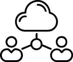 Business people working online connection on cloud technology network and social network concept concept as Business professionals collaborating online via cloud technology and soc Clean vector