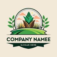 a logo for a company that called name white background vector