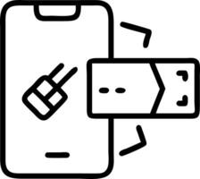 Business online shopping store and online payment with mobile application concept symbolizes digital commerce and ease of transactions concept as Highlights the growing trend of m Clean vector