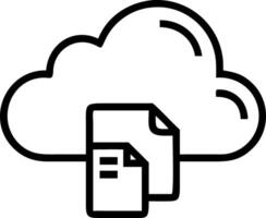 Business online backup storage and cloud computing service symbolizes secure and efficient workplace data management systems concept as Highlights the role of cloud services in en Clean vector