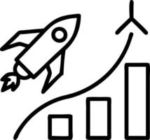 Business management propels investment on fast track to wealth with rocket launch speed and rising profit graph showing financial success concept as Businessman manages investment Clean vector
