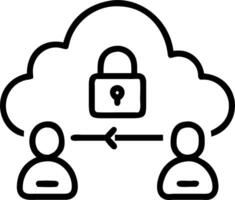 Business internet cyber security connection concept concept as Business professionals working on cybersecurity solutions securing internet connections and business data to protect Clean vector