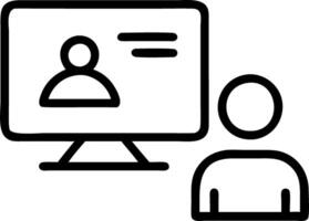 business design online education and E learning at home by webinar training and design for Webinar online training tutorial podcast and business coaching concept concept as O Clean vector