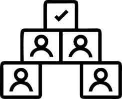 building strong team wooden blocks people icon pink background human resources management concept concept as Wooden blocks with people icons on a pink background symbolize teamwork Clean Set 2 vector
