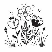 Bright spring nature seamless pattern with bold blooms and green leaf backgrounds for lively garden projects concept as Bright spring floral pattern featuring bold blooms and lush Clean Set 3 vector