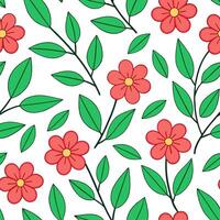 Bright spring nature seamless pattern with bold blooms and green leaf backgrounds for lively garden projects concept as Bright spring floral pattern featuring bold blooms and lush Clean Set 2 vector