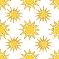 Bright spring sunshine seamless pattern with golden light and vivid flowers for a cheerful vibrant spring design concept as Vivid spring sunshine pattern with golden light and brig Clean Set 4 vector