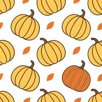 Bright autumn harvest seamless pattern with colorful pumpkins squashes and gourds for a festive fall look concept as Festive autumn harvest pattern with colorful pumpkins squashes Clean Set 2 vector
