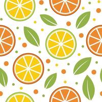 Bold summer seamless pattern with bright citrus fruits and playful colors for a refreshing summer aesthetic concept as Playful summer pattern with citrus fruits and bright colors i Clean Set 2 vector