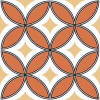 Bold retro geometric seamless tile pattern contrasting colors isolated white background ideal for statement walls concept as Designing bold retro geometric seamless tile with contr Clean vector