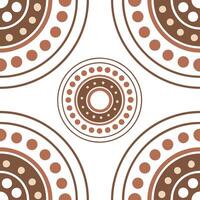 Bohemian seamless pattern with hand drawn retro circles in earthy colors concept as Design a seamless pattern featuring hand drawn retro circles in earthy colors reflecting a bohem Clean vector
