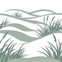 Beach dunes and coastal grasses seamless tile pattern with soft natural hues and a serene atmosphere concept as Coastal grasses and soft beach dunes create a seamless tile pattern Clean vector