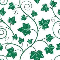Beautiful spring vine and ivy seamless tile pattern with twisting green tendrils and vibrant leaves concept as Twisting vines and ivy with vibrant green tendrils form a beautiful a Clean vector