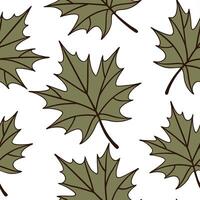 Autumn leaves seamless pattern with textured surfaces and deep brown and green tones for an earthy rustic look concept as Earthy autumn leaves pattern with textured surfaces and br Clean Set 2 vector