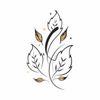 Autumn leaves seamless pattern with golden yellow hues and delicate veins for an elegant refined look concept as Elegant autumn leaves pattern with golden yellow hues and delicate Clean vector
