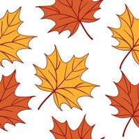 Autumn leaves seamless pattern with soft transitions between rich oranges reds and yellows for a balanced natural fall look concept as Soft autumn leaves pattern with smooth transi Clean Set 2 vector