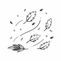 Autumn leaves seamless pattern with falling leaves and wind swept textures for a dynamic natural look concept as Falling autumn leaves pattern with wind swept textures and dynamic Clean vector