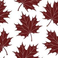 Autumn leaves seamless pattern with crisp edges and dark red tones for a dramatic fall inspired effect concept as Dramatic autumn leaves pattern with crisp edges and dark red tones Clean Set 2 vector