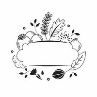 Autumn Leaves and Cornucopia Border with Happy Thanksgiving Wording concept as An elegant border frame adorned with a variety of autumn leaves and a cornucopia filled with harvest Clean vector
