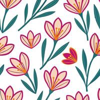 Artistic spring floral seamless pattern with textured details and bright color pops for creative projects concept as Creative spring floral pattern with textured details and bright Clean Set 2 vector