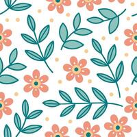 Artistic spring floral seamless pattern with textured details and bright color pops for creative projects concept as Creative spring floral pattern with textured details and bright Clean Set 4 vector