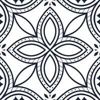Art deco vintage embroidery seamless tile pattern geometric symmetry on white background perfect for stylish spaces concept as Creating art deco inspired seamless tile with vintage Clean vector