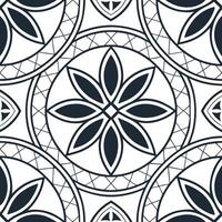 Art deco vintage medallion seamless tile pattern geometric symmetry on white background perfect for stylish spaces concept as Creating art deco inspired seamless tile with vintage Clean vector