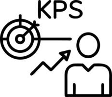 Analytics dashboard of Key Performance Indicator KPI using Business Intelligence BI metrics to measure achievement versus planned target person touching screen icon and success Clean vector
