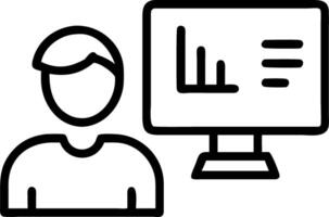 Analyst Works on Personal Computer Showing business analytics dashboard with charts metrics and KPI to analyze performance and create insight reports for operations management Dat Clean Set 2 vector