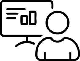 An analyst using computer dashboard for data business analysis and Data Management System Customers database gather information to report Data science technology and digital market Clean vector