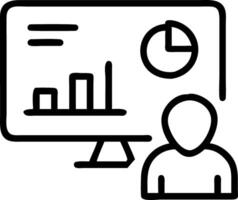 Analyst using computer dashboard for data business analysis and Data Management System with KPI metrics connected to database for technology finance operations sales marketing conc Clean Set 2 vector