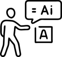 AI artificial intelligence person interacts with holographic interface bridging business education sports science security lifestyle revolutionizing diverse sectors concept as User Clean vector