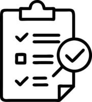 Accountant audits documents with checklist evaluating quality management business document assessment market data analysis consulting and plan review process for correctness conce Clean vector