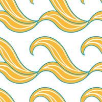 Abstract summer waves seamless pattern with artistic wave shapes and vibrant hues for creative beach designs concept as Artistic summer wave pattern with abstract shapes and vibran Clean Set 2 vector