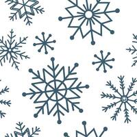 Abstract snowflake seamless tile pattern with artistic shapes and cool color palette concept as Artistic abstract snowflakes with unique shapes and a cool color palette create a se Clean vector
